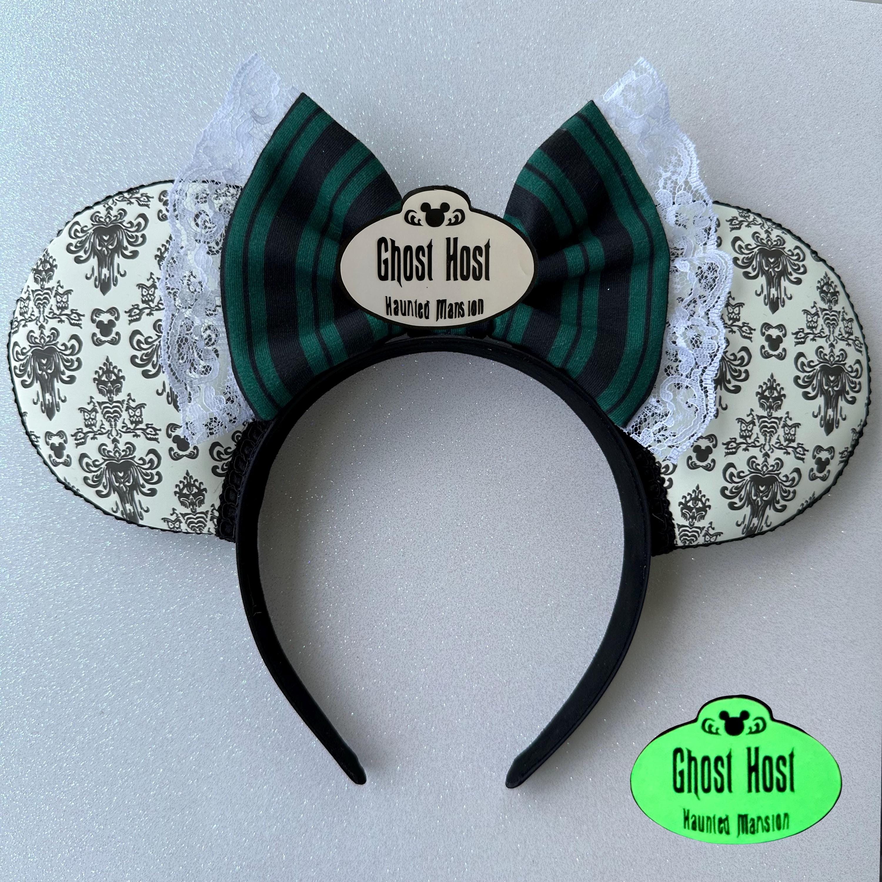 Glow in The Dark Haunted Mansion Mouse Ears | Ghost Host Mouse Ears | Mouse Ears | Haunted Mansion Disney Ears | Haunted Mansion