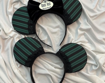 Striped Haunted Mansion Mouse Ears | Ghost Host Mouse Ears | Mouse Ears | Haunted Mansion Mouse Ears | Haunted Mansion | Disney Ears