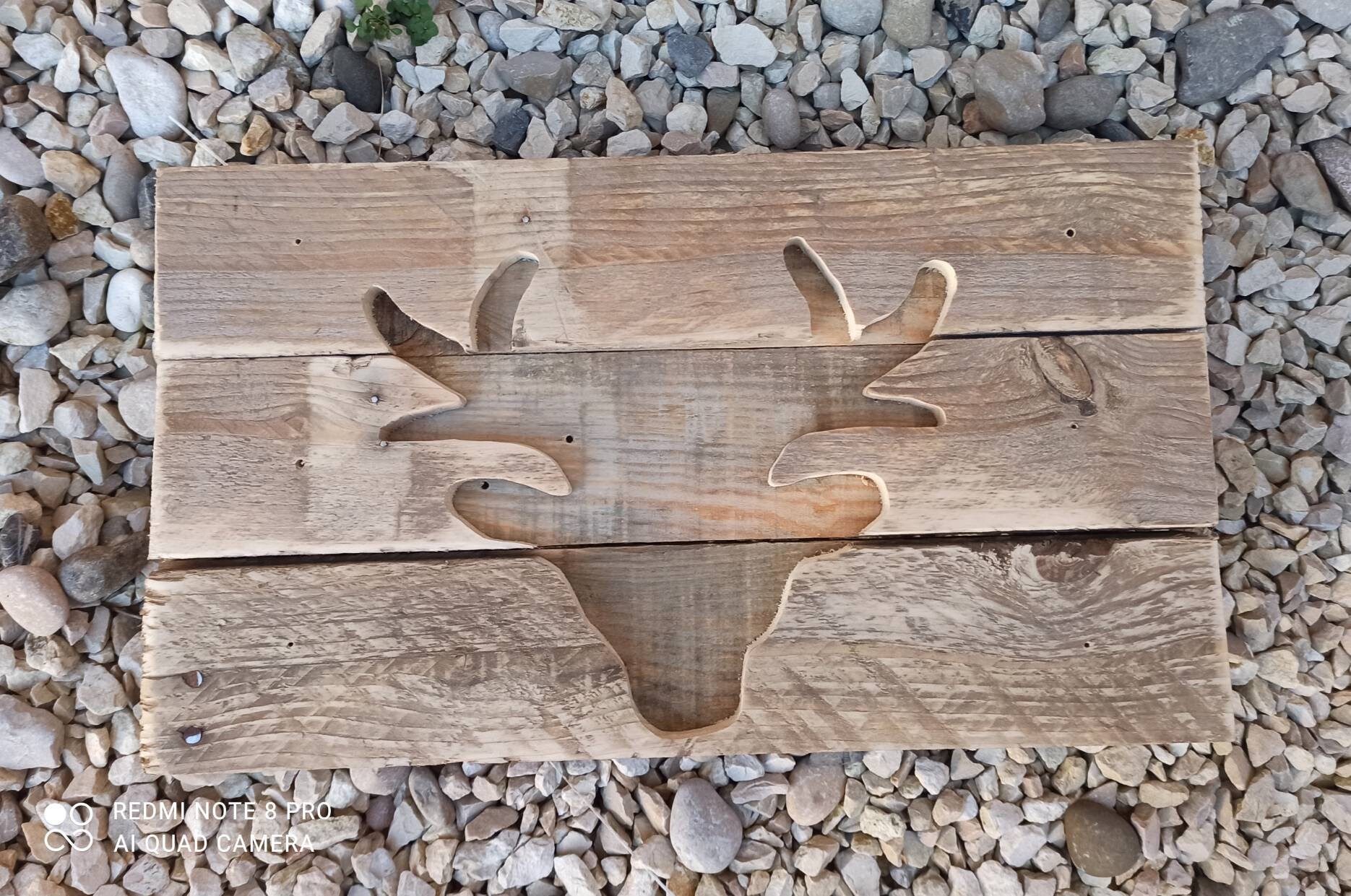 Tableau Tête de Cerf Bois Palettes Recyclé