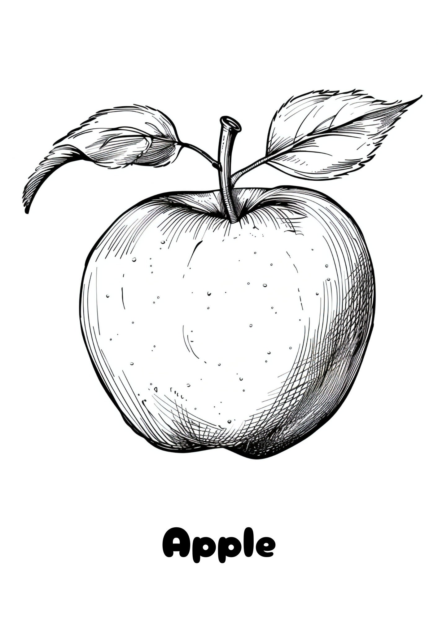 12 Fruit Coloring Pages for Kids, Educational, A4 Format, PDF File ...