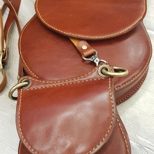 Bolso bandolera de cuero para mujer, Cartera de cuero estilo cartero, Bolso bandolera, Bolso con correa para el hombro, Piel de becerro genuina