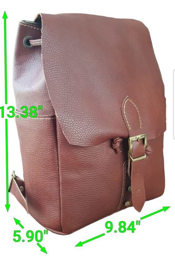 Handmade Leather Sling Backpack: Calfskin Travel Crossbody  display picture 1