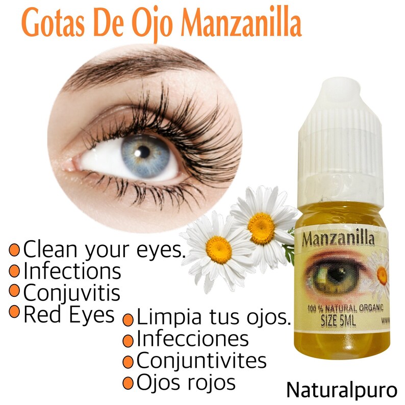 2 Pcs Chamomile Eye Drops Gotas Para Los OJOS DE MANZANILLA Etsy