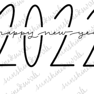 HAND LETTERING Happy New Year 2022 SVG File