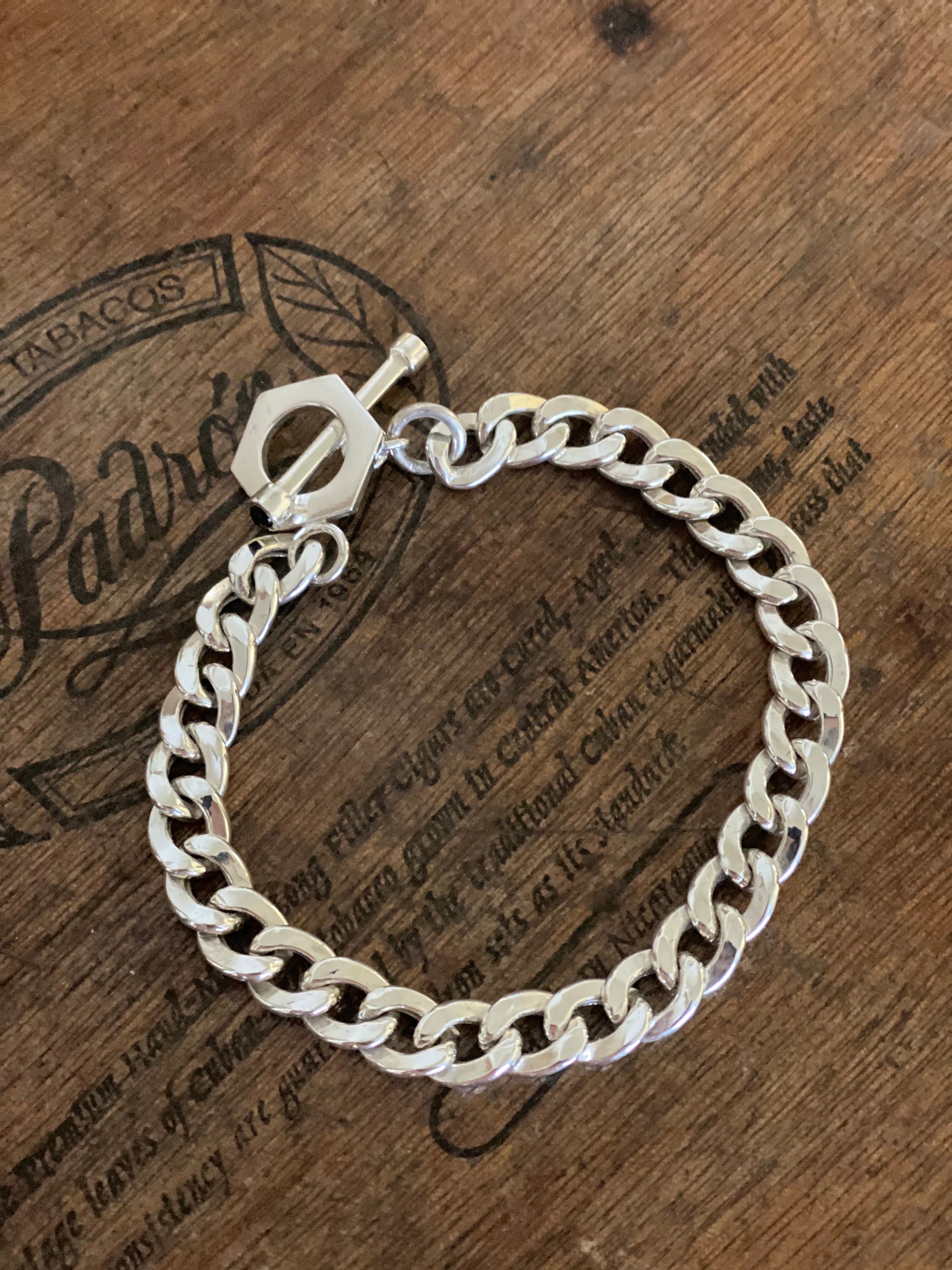 Sterling Silver Curb Chain Bracelet 7MM - Etsy
