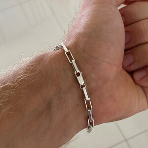 Sterling silver paper clip bracelet 5mm image 5