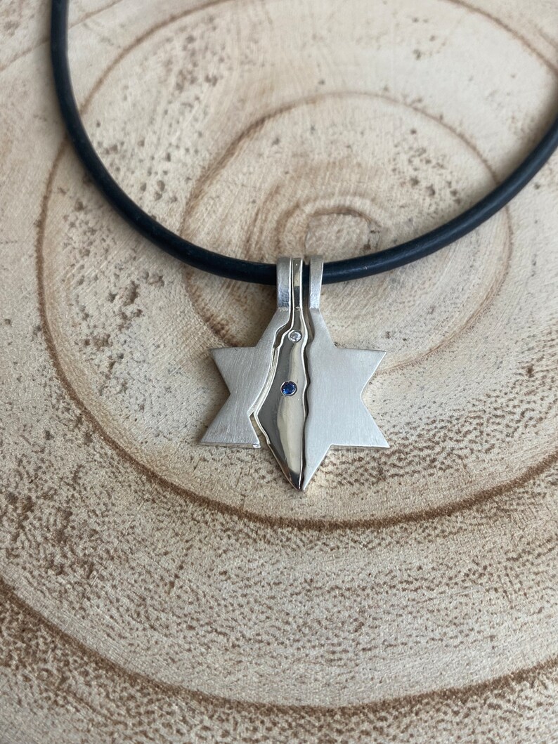 Sterling Silver Jewish Star Necklace,star of David Pendant Etsy