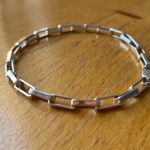 Sterling silver paper clip bracelet 5mm image 6