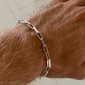 Sterling silver paper clip bracelet 5mm image 7