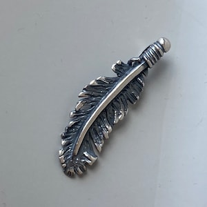 Sterling silver Feather Pendant Necklace,Silver925 Unisex Charm,Feather Jewerly,Angel Feather Silver,eagle pendant,feather charms,handmade