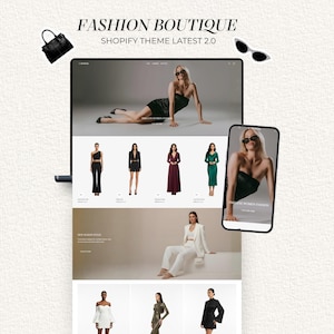 Plantilla para Shopify (versión 2.0) para boutiques de lujo / Tiendas de moda y ropa