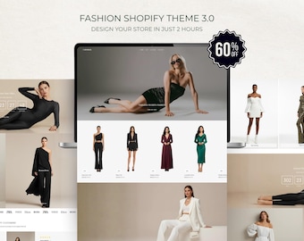 Clothing Shopify theme website template for modern and High end fashion Brand