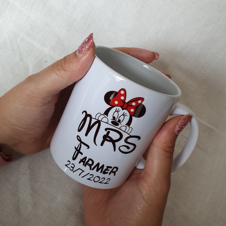 Mickey and Minnie Mouse Themed Mr and Mrs Mugs and Coaster - Etsy UK