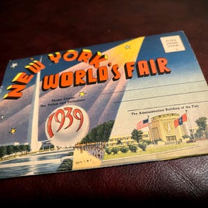 1939 New York World’s Fair Souvenir Postcard Book