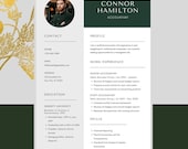 MINIMALIST RESUME, ACCOUNTANT Resume, Modern Ats Friendly Resume Template Pdf, Digital Professional Executive Resume Cover Letter