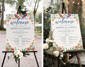 Welcome Wedding Program, Floral Weddings Templates, Maria & Jason Welcome Luxury Templates, Digital Invitation