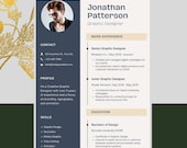 GRAPHIC DESIGNER CV, Resume Cover Letter, Motion Graphic Video Editing Professional Resume Template, Digital Social Media Resume Template
