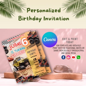Invito di compleanno esclusivo, Invito per festa di compleanno, Invito di compleanno divertente, Festa di compleanno per bambini, Modello di compleanno modificabile di Canva