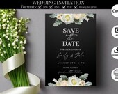 Save The Date Template, Wedding Canva Card, Custom Date Template, Save Date Event Template, Printable Invite Template