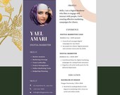 LEADERSHIP RESUME, Resume TEMPLATE Ats, Digital Marketer Project Management Downloadable Resume Cv Template, Minimalist Cover Letter