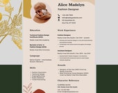 DESIGNER RESUME, Ats Friendly Resume, Professional FASHION Designer Resume Cover Letter, Digital Modern Minimalist Resume