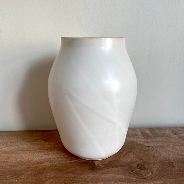 White Pottery Vase Etsy