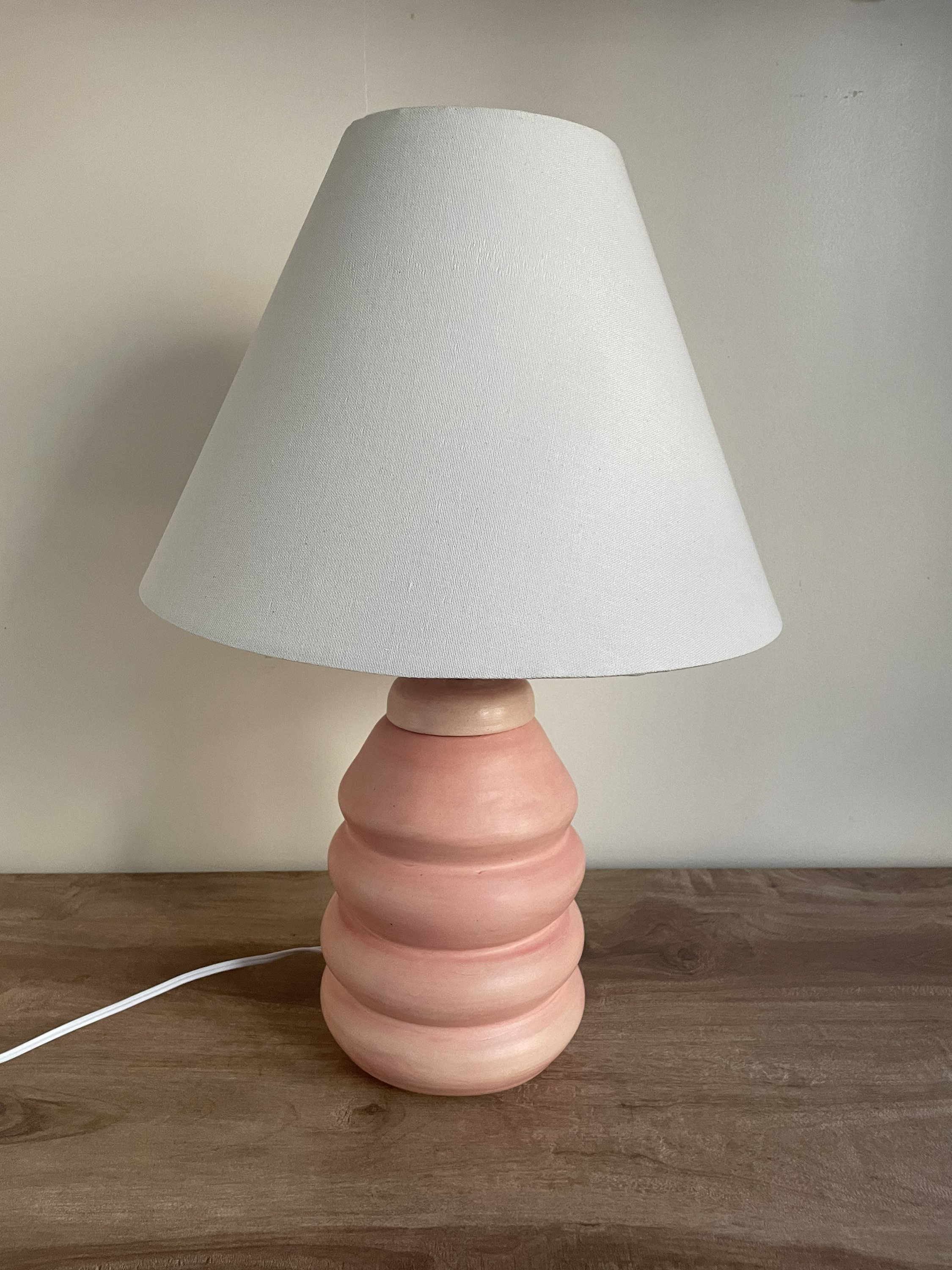 Pink cheap ceramic lamp