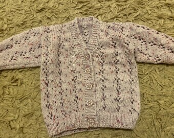 Knitted Baby Sweater Beige 6-12 months old