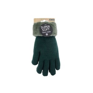 Kuschelig, warm gefütterte Teddy Winterhandschuhe I Winter Damen Fingerhandschuhe mit Teddy Füllung, flauschig weiche Handschuhe Türkis