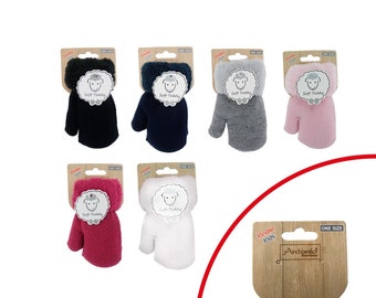 Fäustlinge für Kinder | Winter Teddy Handschuhe | warm und weich gefüttert