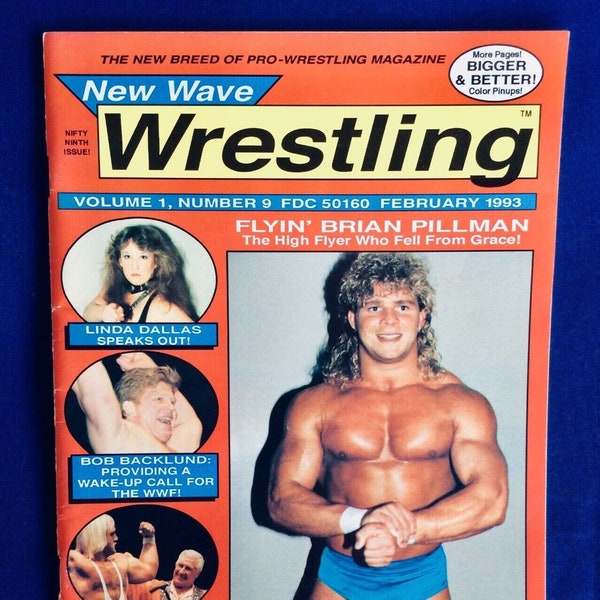 New Wave Wrestling Magazine No. 9 (Feb. 1993) Brian Pillman / More Color Pinups!