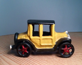 Vintage Cast Iron Toy Car Ford Model  - 4.5"
