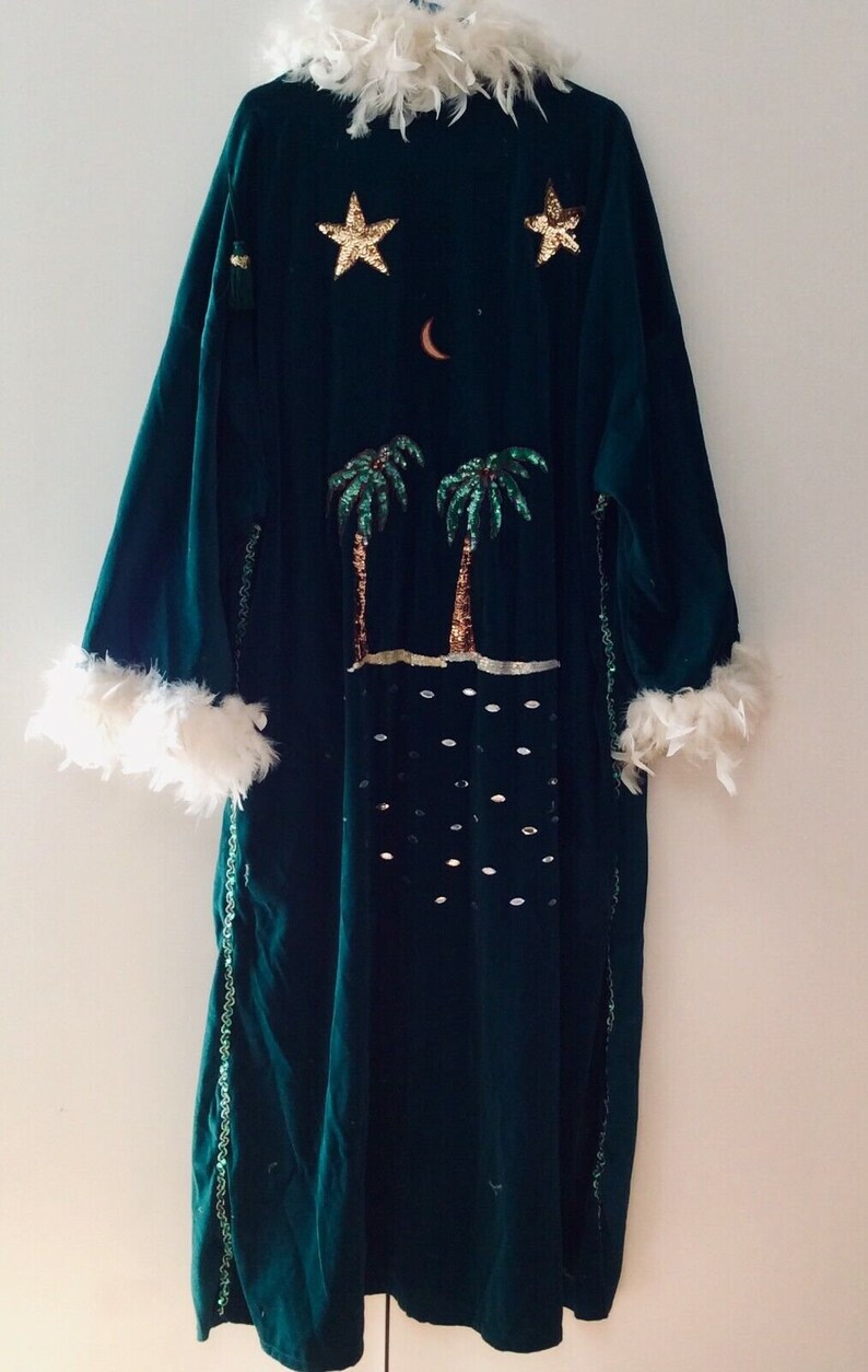 Pro Wrestling Entrance Robe Green With Beach Sequin Scene & Etsy
