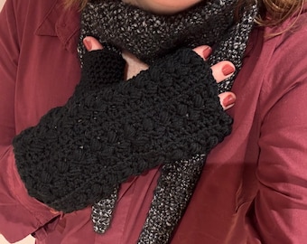 mitones de crochet