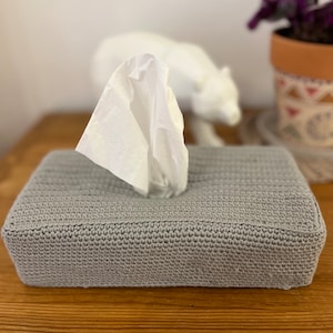 Crocheted tissue box