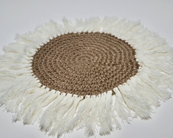 Centre de table, set de table en jute style boho