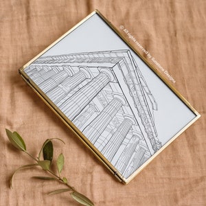 Impresión de la Acrópolis / Boceto arquitectónico / Decoración del hogar / Amante de los viajes / Minimalista