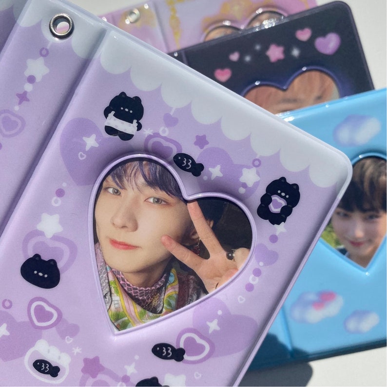 PHOTOCARD BINDER cute aesthetic kpop photo holder collect book mini journal bear cherrytannie image 2