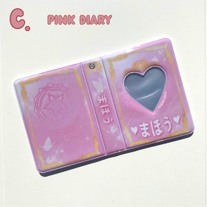 PHOTOCARD BINDER cute aesthetic kpop photo holder collect book mini journal bear cherrytannie C. pink diary