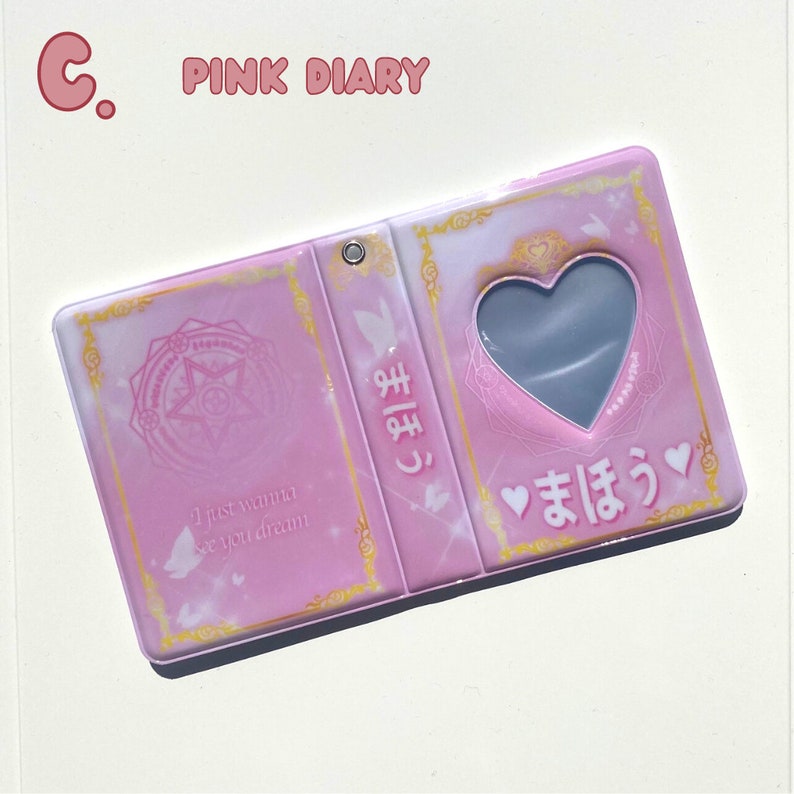 PHOTOCARD BINDER cute aesthetic kpop photo holder collect book mini journal bear cherrytannie C. pink diary