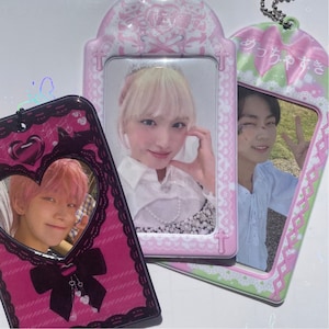 KARTENHALTER | Fotokartenhalter | kpop | niedlich | ästhetisch | flauschig | Schlüsselanhänger | Fotokarte || Kirschtannie