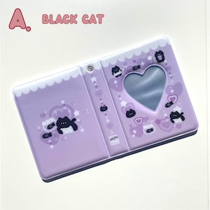 PHOTOCARD BINDER cute aesthetic kpop photo holder collect book mini journal bear cherrytannie A. black cat