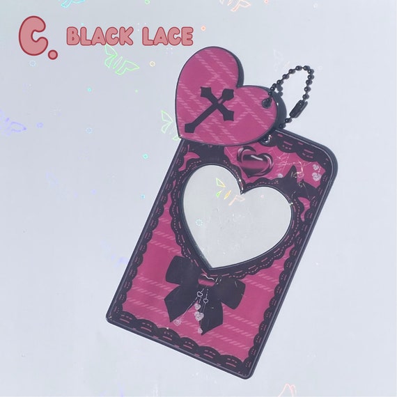 【BLACKPURPLE】23FW★ Adorable Heart Card Holder Keyring BLACKPURPLE】23FW☆ Adorable Heart Card Holder Keyring