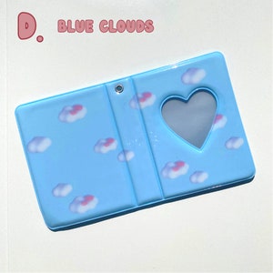 PHOTOCARD BINDER cute aesthetic kpop photo holder collect book mini journal bear cherrytannie D. blue clouds