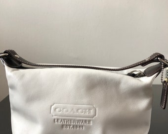 white leather coach