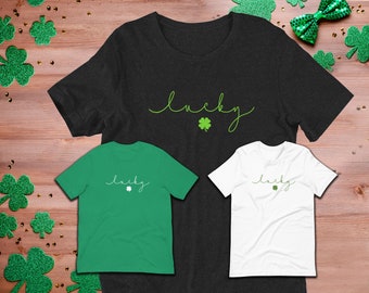 Camisa del día de San Patricio, camisa del día de Lucky St pPttys, día de St Pattys mujeres / hombres - Traje del día de St Pattys- Camisa de la suerte -camisa de trébol- St Paddy