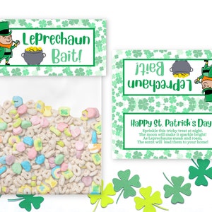 Leprechaun Bait Printable Tag | St Patricks Day Tag | Shamrock Tag | Lucky Charms Gift | Treat Bag Tag | St Patricks Day Gift |