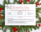 Holiday Recipe Card Template | Simple Xmas Recipe Card | 6x4 Recipe Card | Christmas Recipe Card | Cooking Recipe Card | Canva Template |