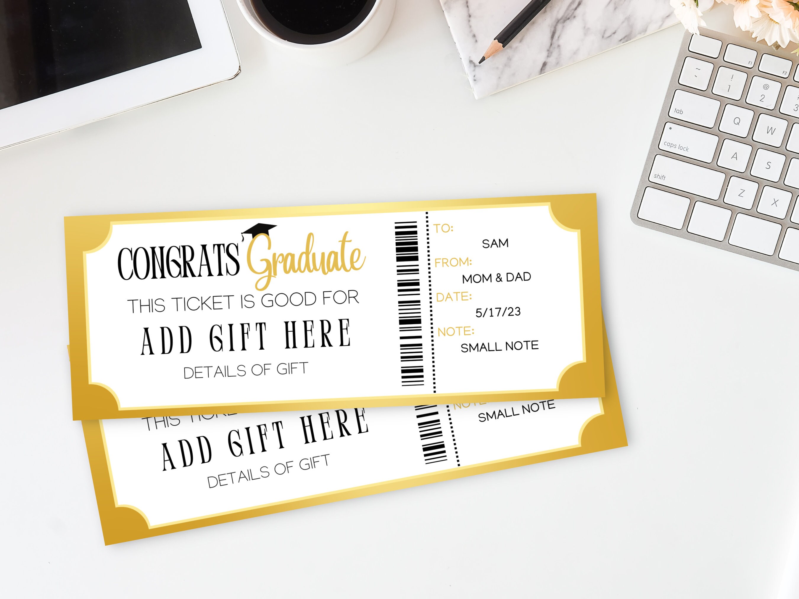 Printable Blank Graduation Coupon | Graduation Gift | Editable ...