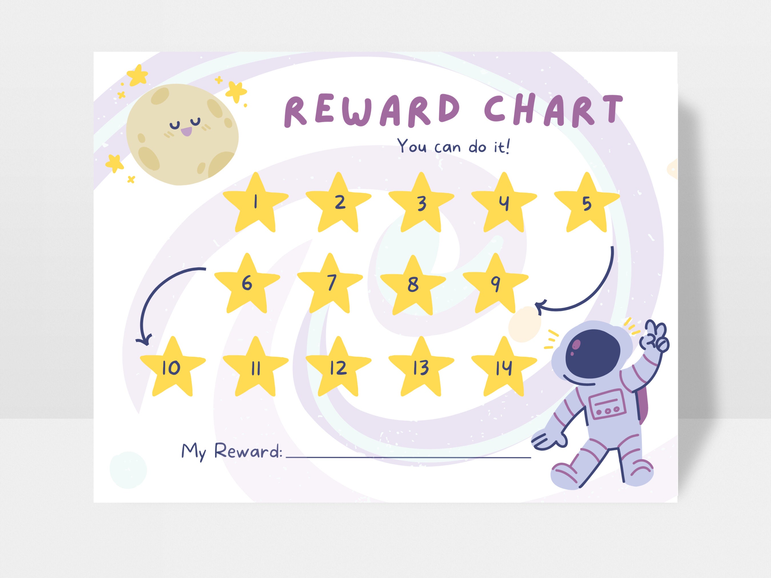 Printable Astronaut Reward Chart | Outer Space Kids Behavior Chart ...
